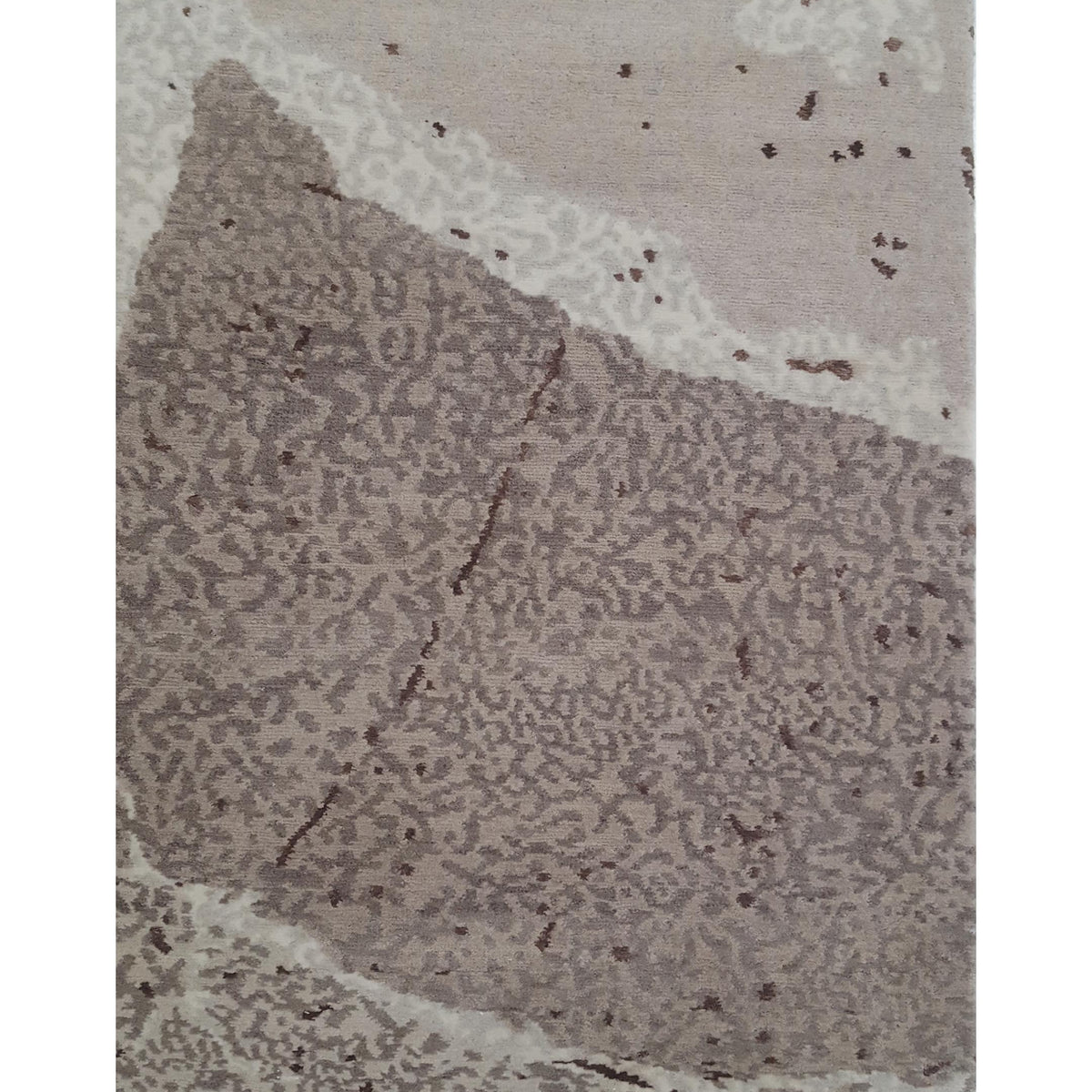 Pacific Nepoli 42723 Khaki Ivory Modern Hand Knotted Rug