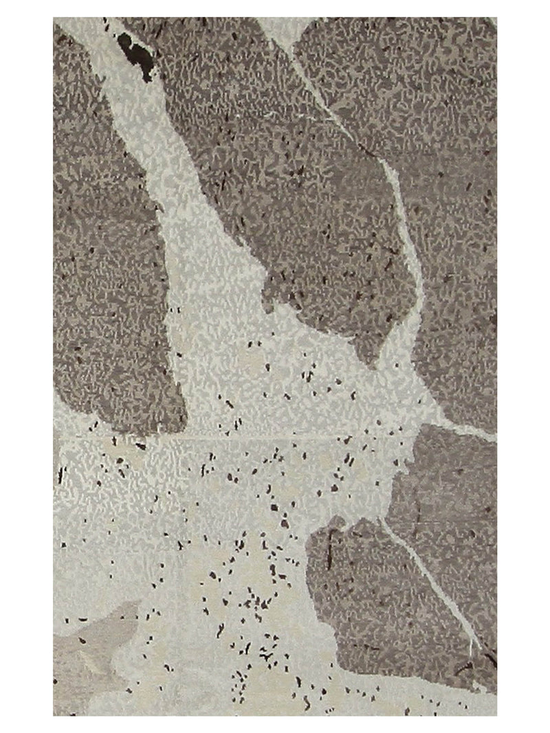 Pacific Nepoli 42723 Khaki Ivory Modern Hand Knotted Rug