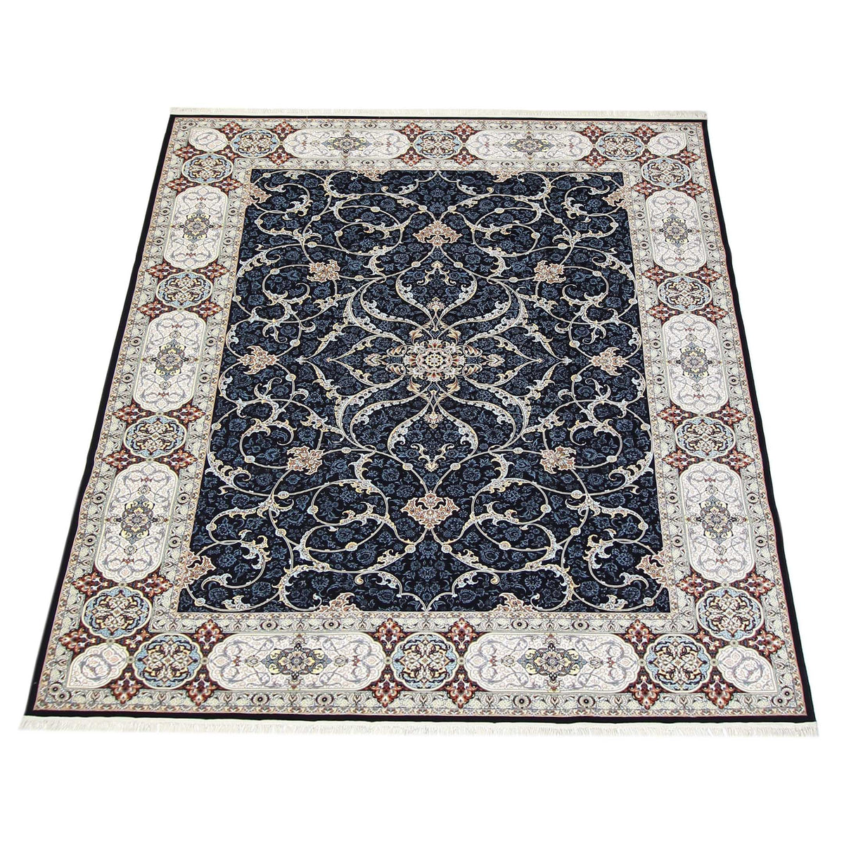 Aira Heirloom 42731 Navy Ivory Traditional Power Loom Rug