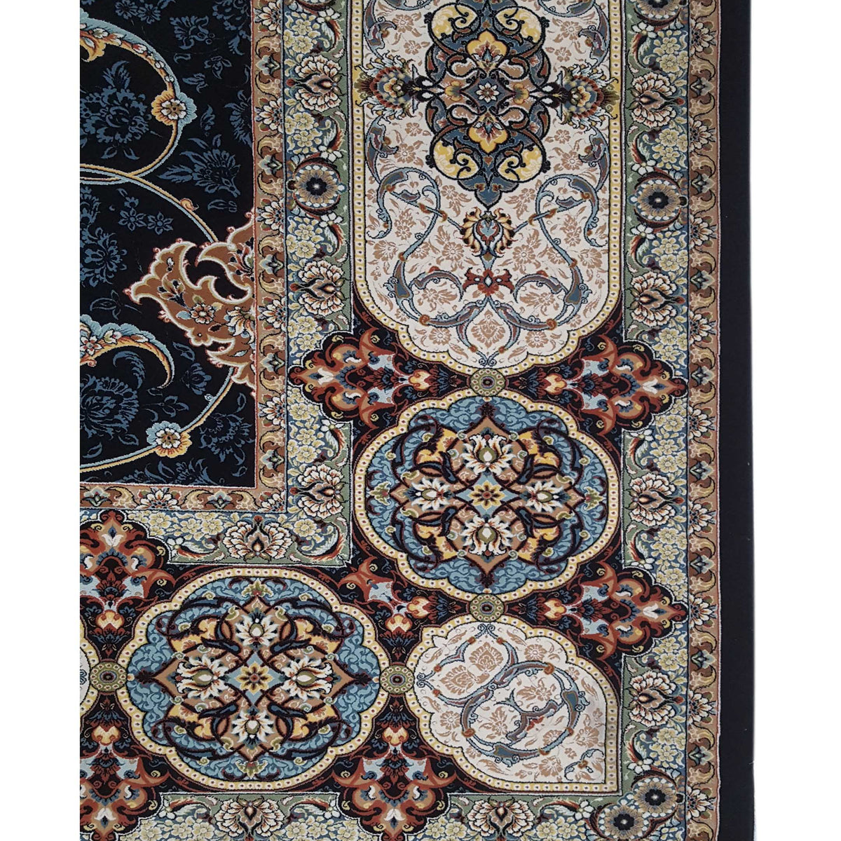 Aira Heirloom 42731 Navy Ivory Traditional Power Loom Rug