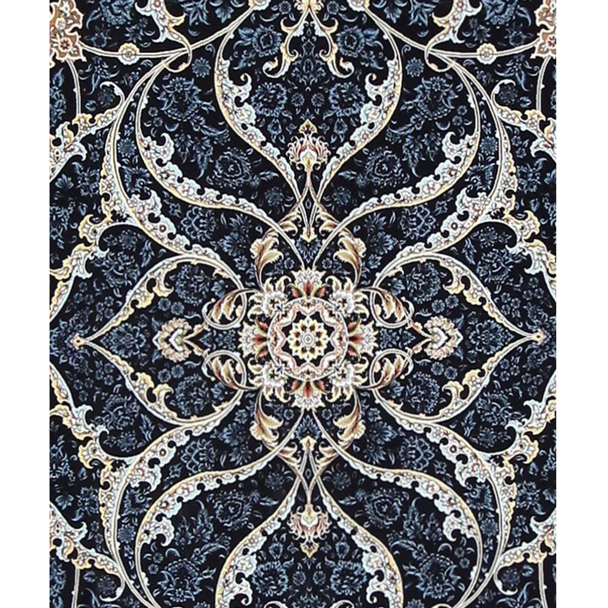 Aira Heirloom 42731 Navy Ivory Traditional Power Loom Rug