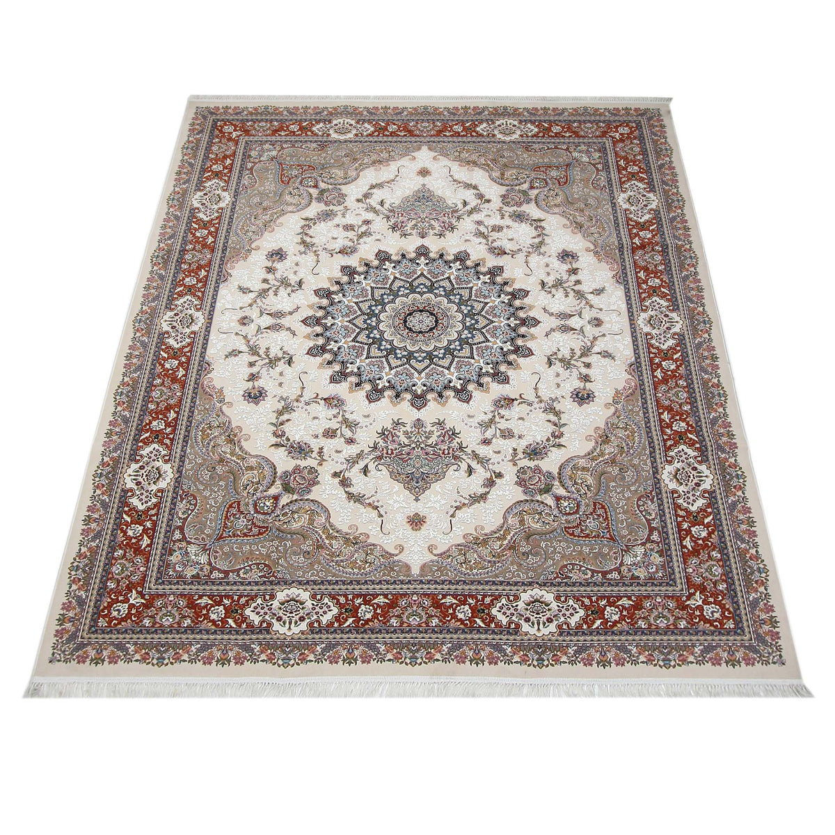 Aira Heirloom 42734 Black Orange Traditional Power Loom Rug