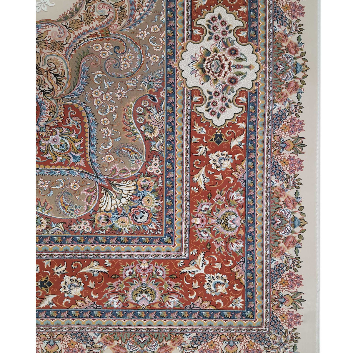 Aira Heirloom 42734 Black Orange Traditional Power Loom Rug