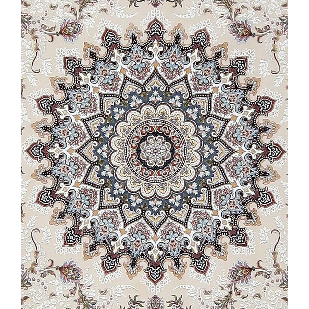 Aira Heirloom 42734 Black Orange Traditional Power Loom Rug