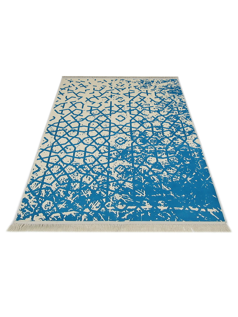 Aira Artisan Heirloom 42754 Turquoise Ivory Modern Hand Loom Rug