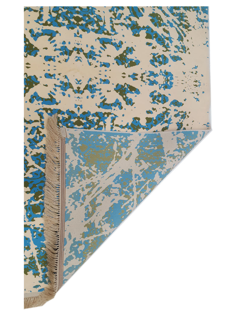 Aira Artisan Heirloom 42756 Turquoise Ivory Modern Hand Loom Rug