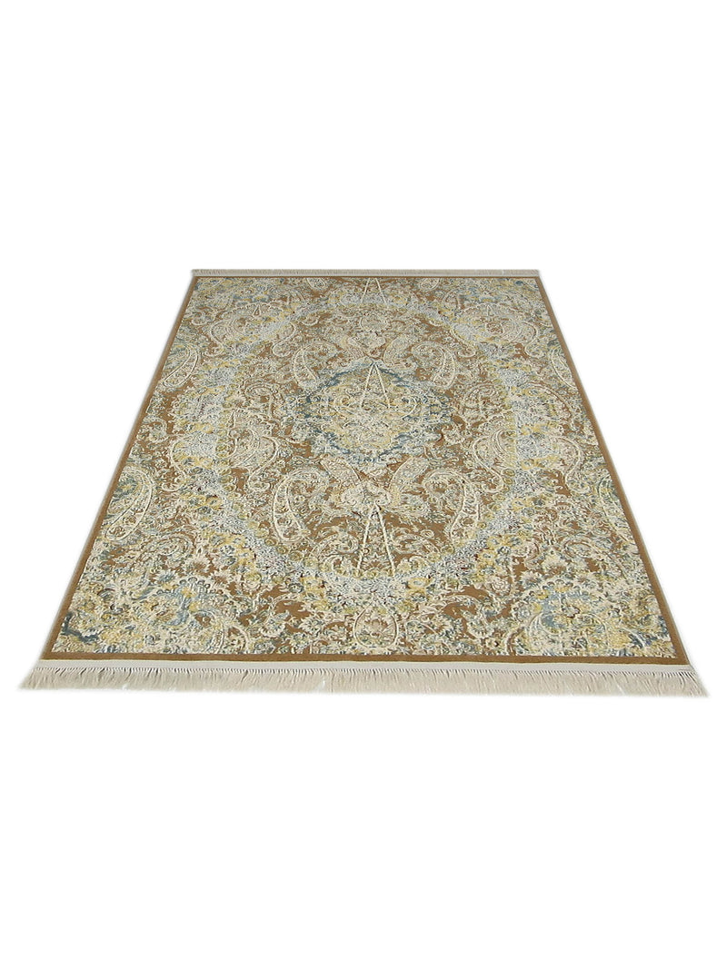 Aira Artisan Heirloom 42757 Camel Ivory Modern Hand Loom Rug