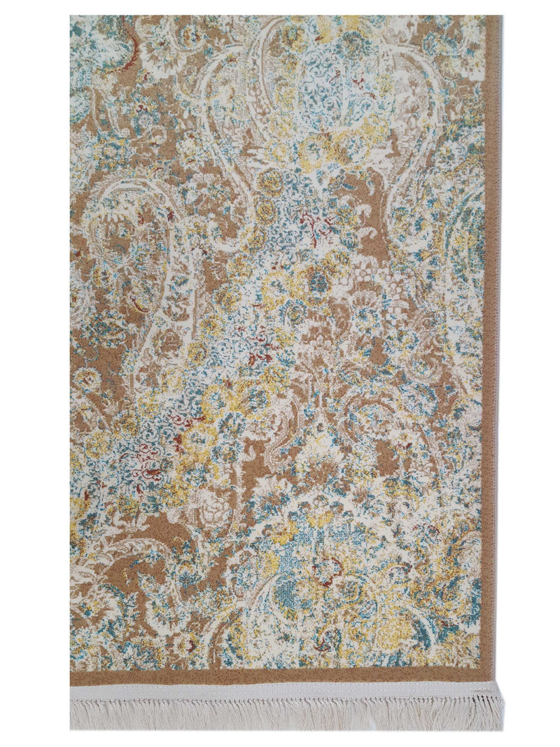 Aira Artisan Heirloom 42757 Camel Ivory Modern Hand Loom Rug