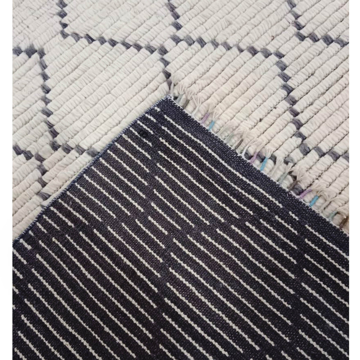 Pacific Moroccan 42761 Ivory Grey Transitional Hand Knotted Rug
