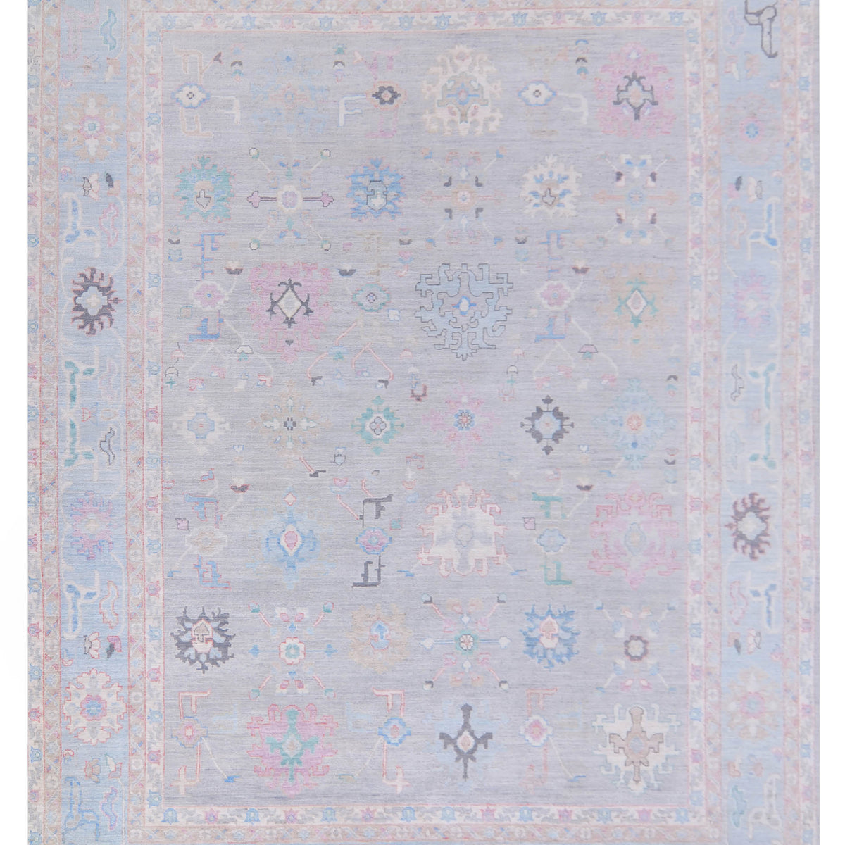 Pacific Ushak Wool Weft  Grey Blue Transitional