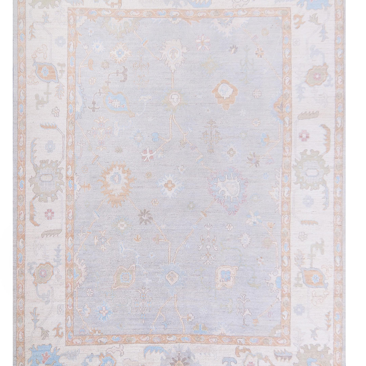 Pacific Ushak Wool Weft  Grey Ivory Transitional