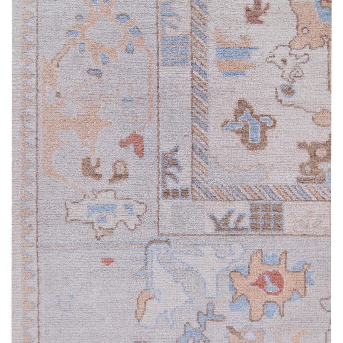 Pacific Ziegler 42778 Ivory Silver Transitional Hand Knotted Rug
