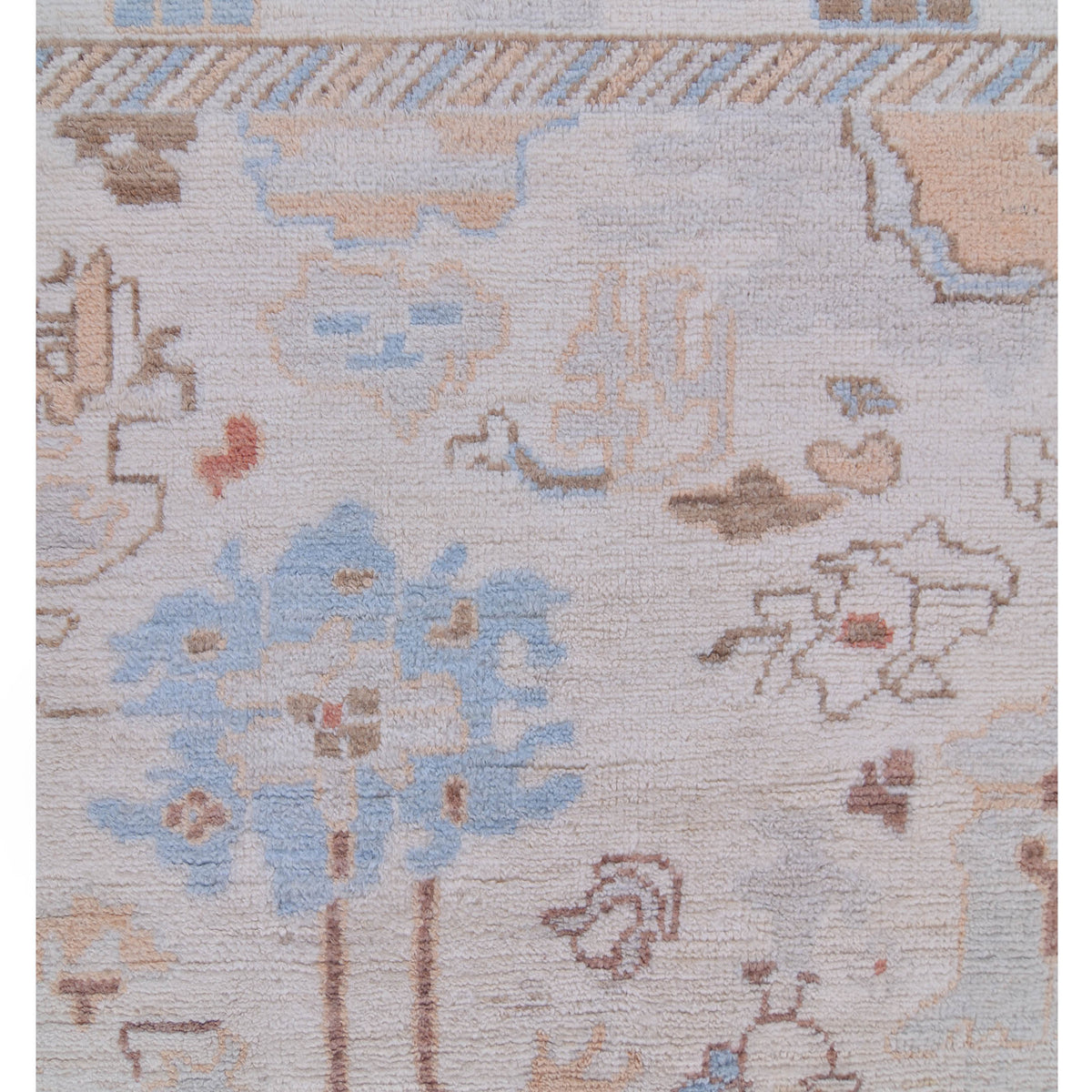 Pacific Ziegler 42778 Ivory Silver Transitional Hand Knotted Rug
