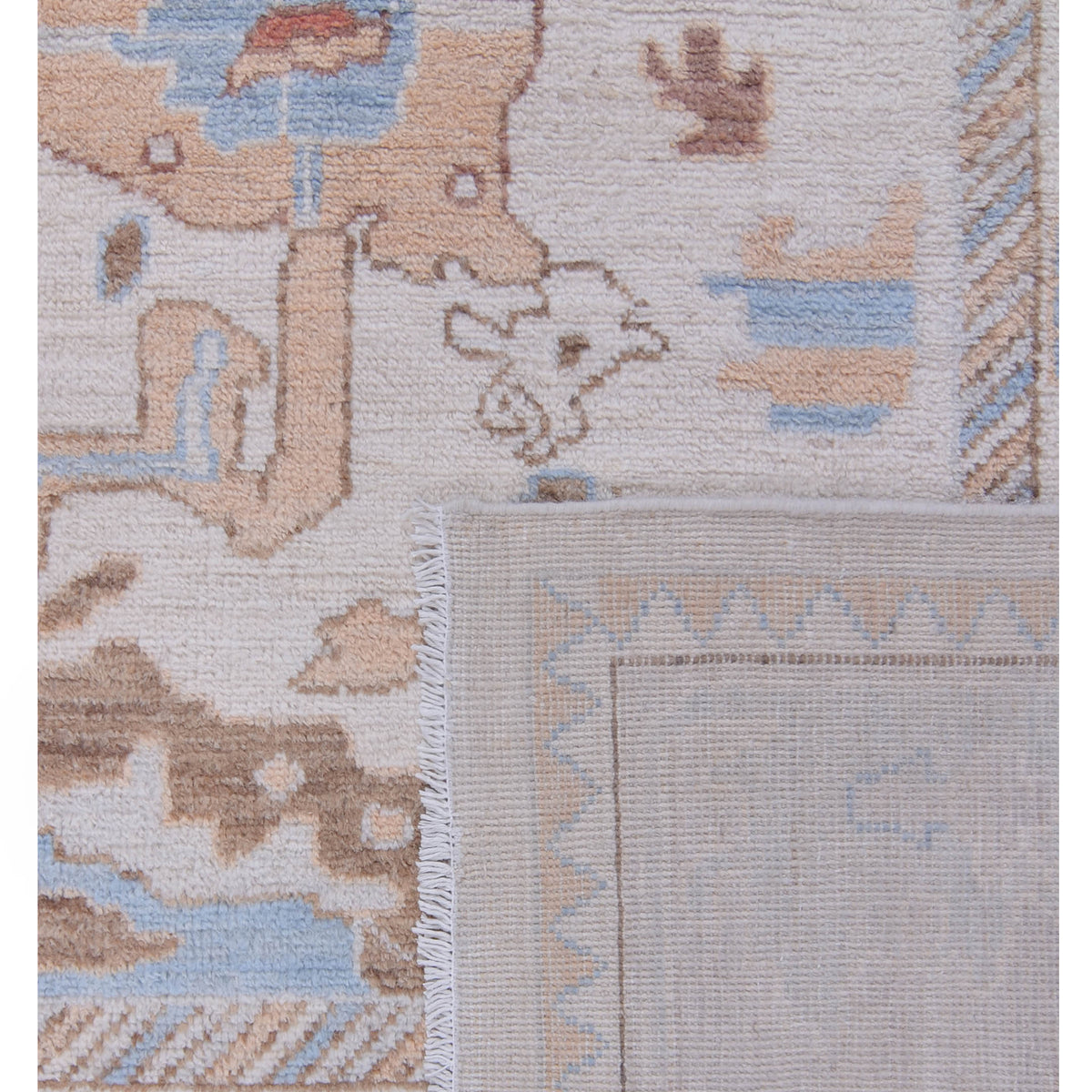 Pacific Ziegler 42778 Ivory Silver Transitional Hand Knotted Rug