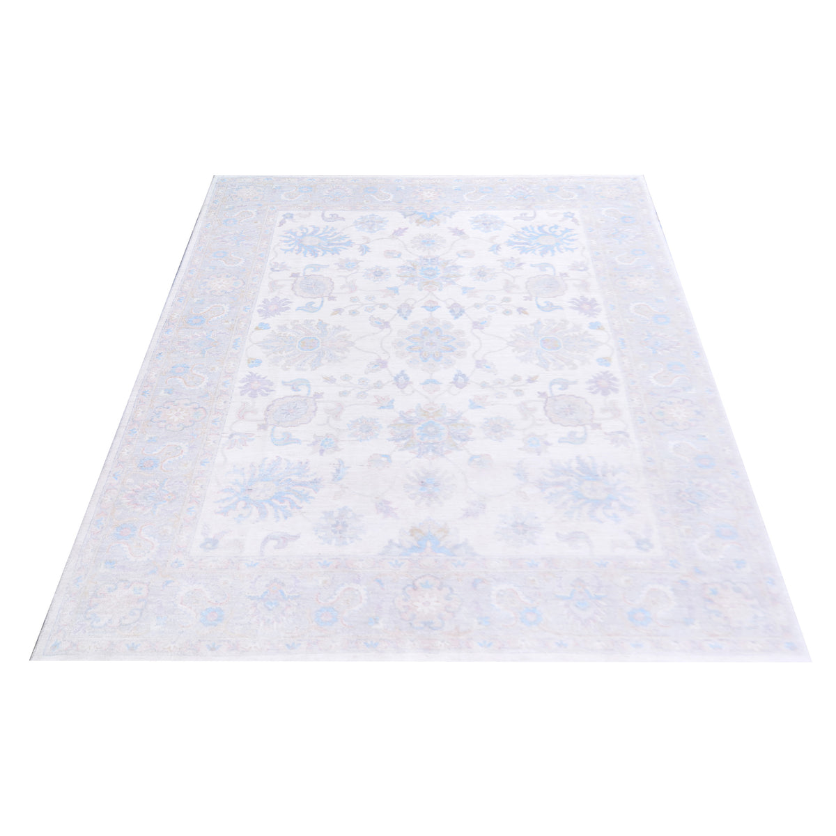 Pacific Ziegler 42780 Ivory Grey Transitional Hand Knotted Rug