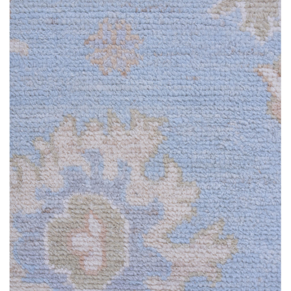 Pacific Ushak Wool Weft 42782 Grey Ivory Transitional Hand Knotted Rug