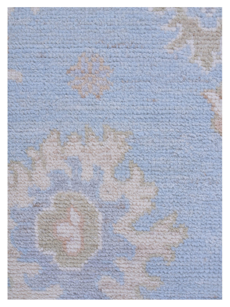 Pacific Ushak Wool Weft 42782 Grey Ivory Transitional Hand Knotted Rug