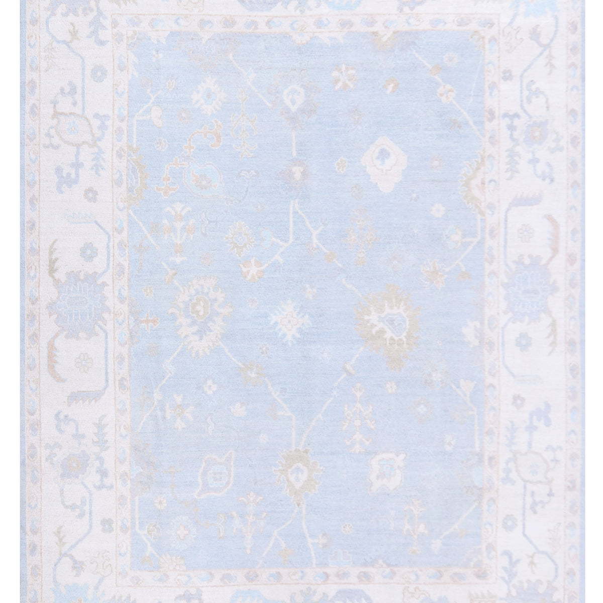Pacific Ushak Wool Weft  Grey Ivory Transitional