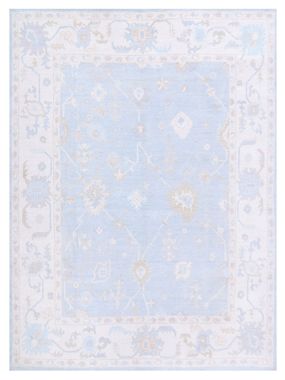 Pacific Ushak Wool Weft  Grey Ivory Transitional