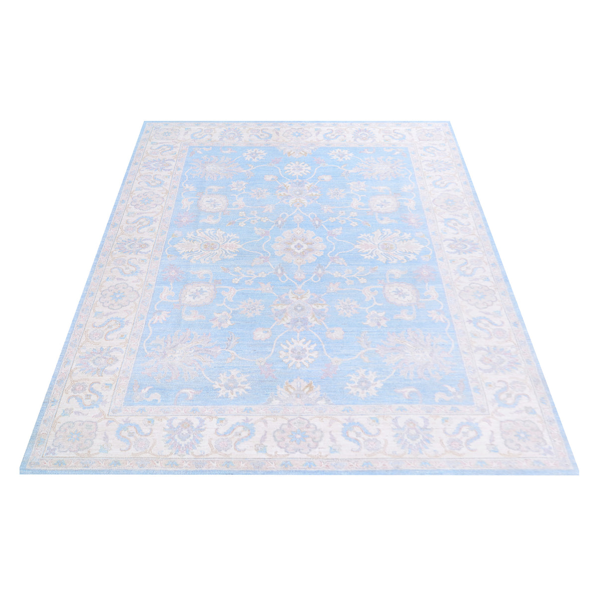 Pacific Ziegler 42785 Blue Ivory Transitional Hand Knotted Rug
