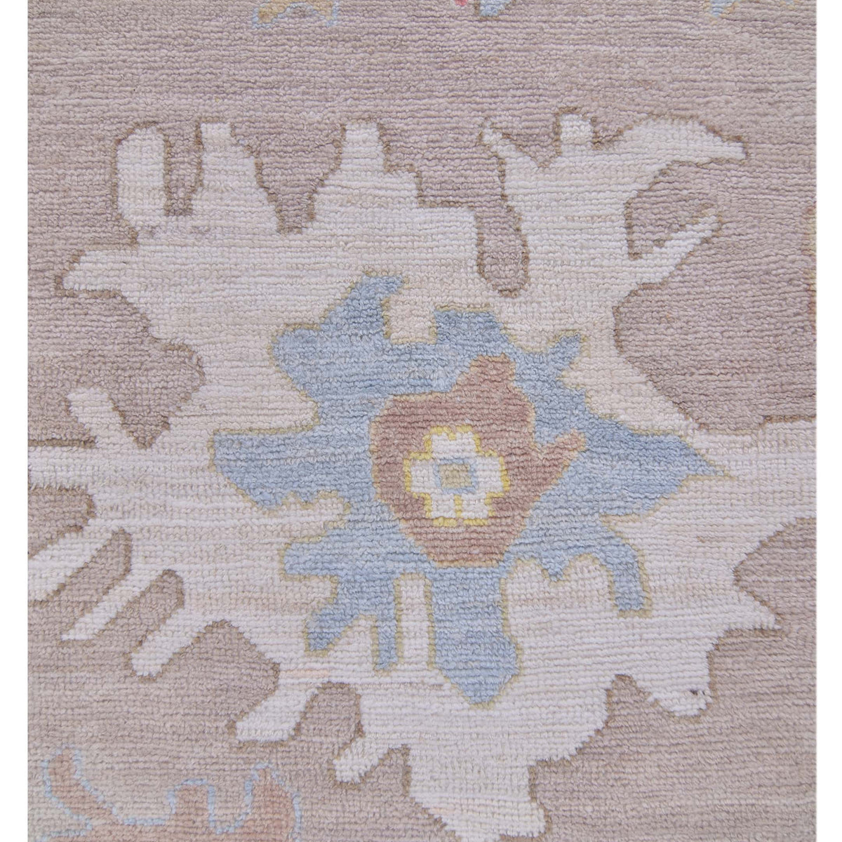 Pacific Ushak Wool Weft 42790 Lt.Blue Beige Transitional Hand Knotted Rug