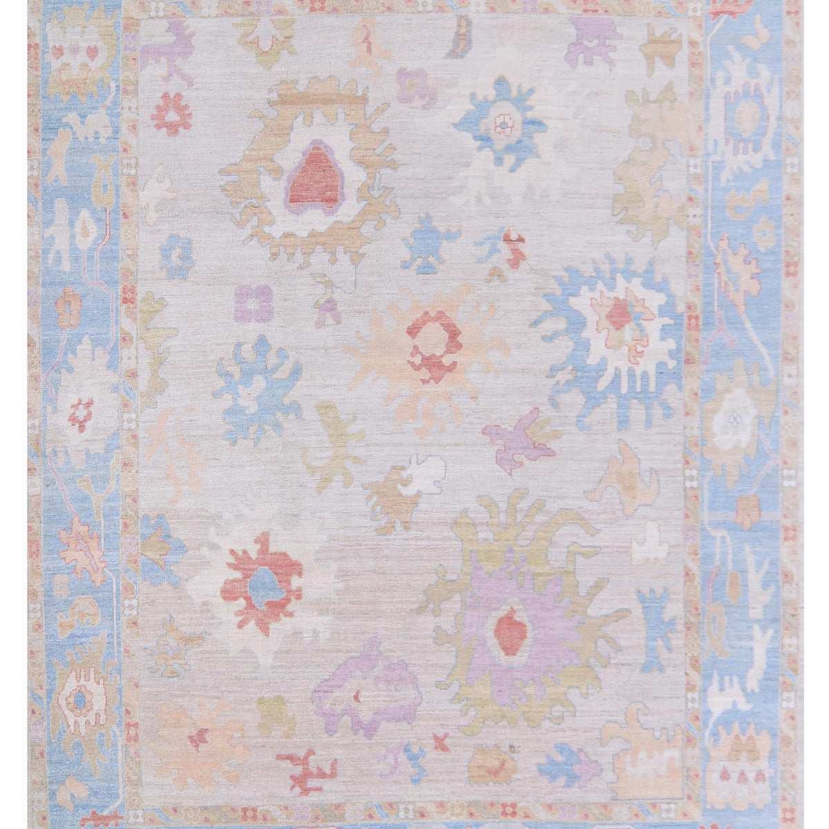 Pacific Ushak Wool Weft  Beige Blue Transitional