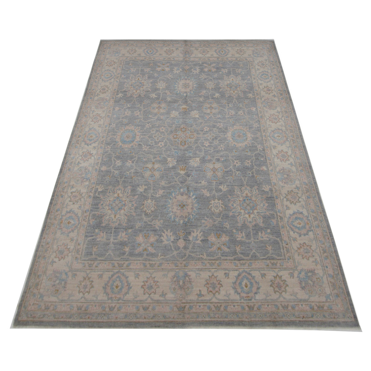 Pacific Ziegler 42794 Grey Ivory Transitional Hand Knotted Rug