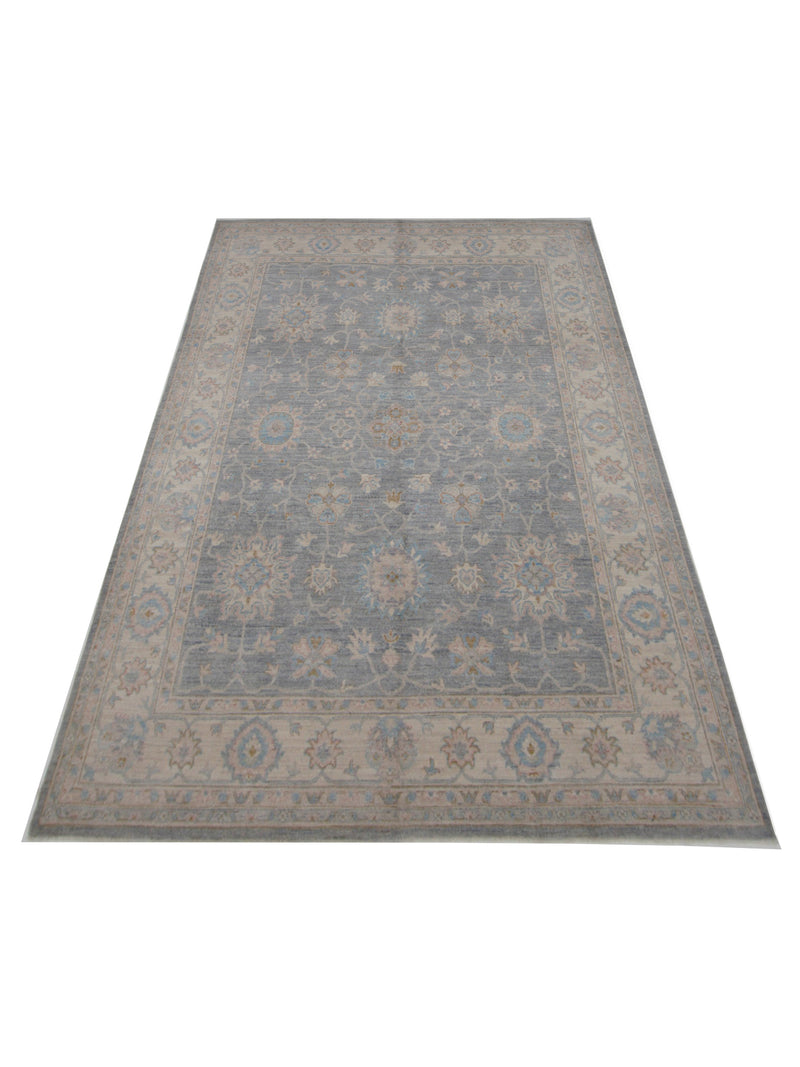 Pacific Ziegler 42794 Grey Ivory Transitional Hand Knotted Rug