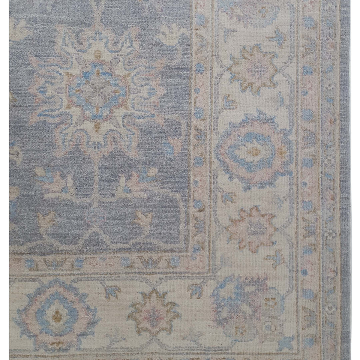 Pacific Ziegler 42794 Grey Ivory Transitional Hand Knotted Rug