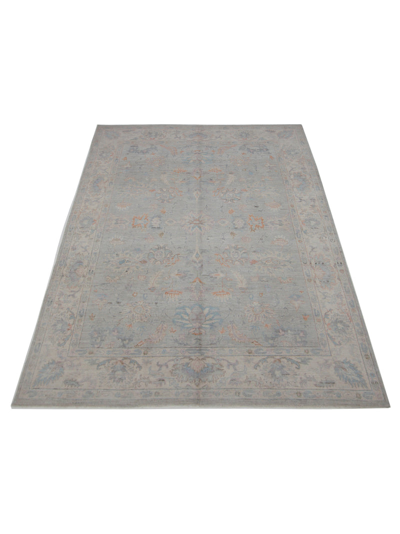 Pacific Ziegler 42802 Grey Ivory Transitional Hand Knotted Rug