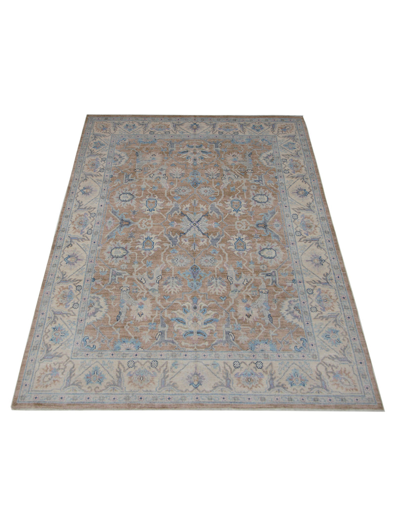 Pacific Ziegler 42810 Lt.Brown Ivory Transitional Hand Knotted Rug