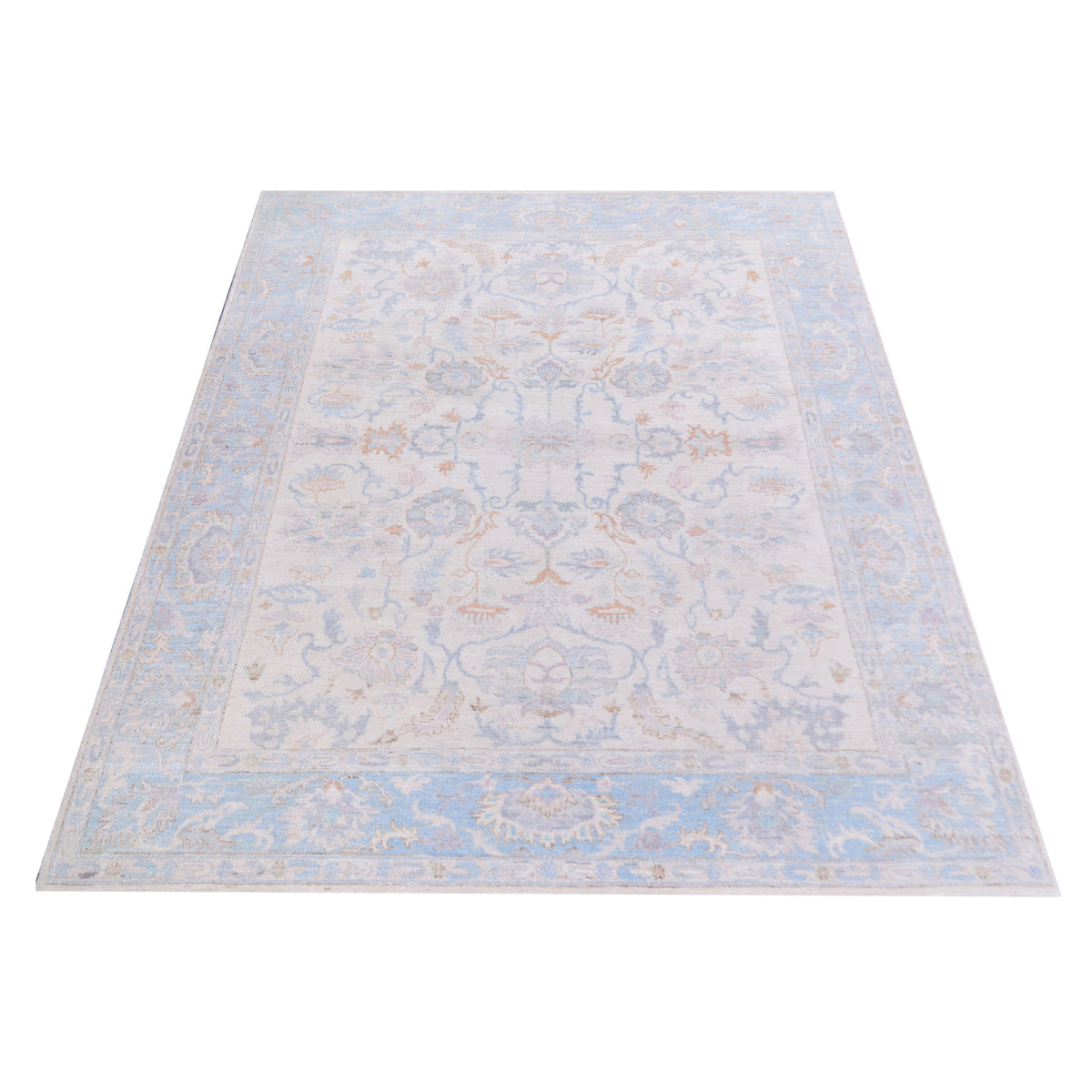 Pacific Ziegler 42812 Ivory Grey Transitional Hand Knotted Rug