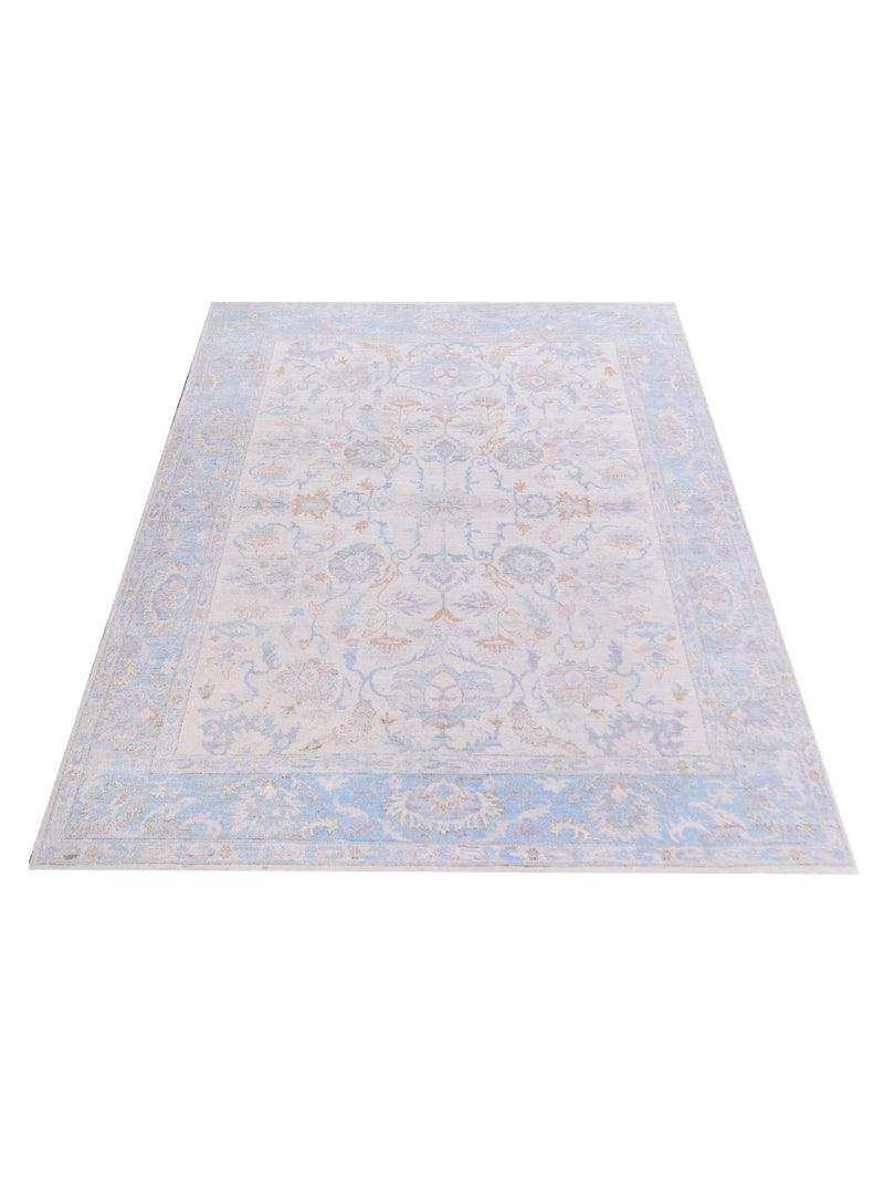 Pacific Ziegler 42812 Ivory Grey Transitional Hand Knotted Rug