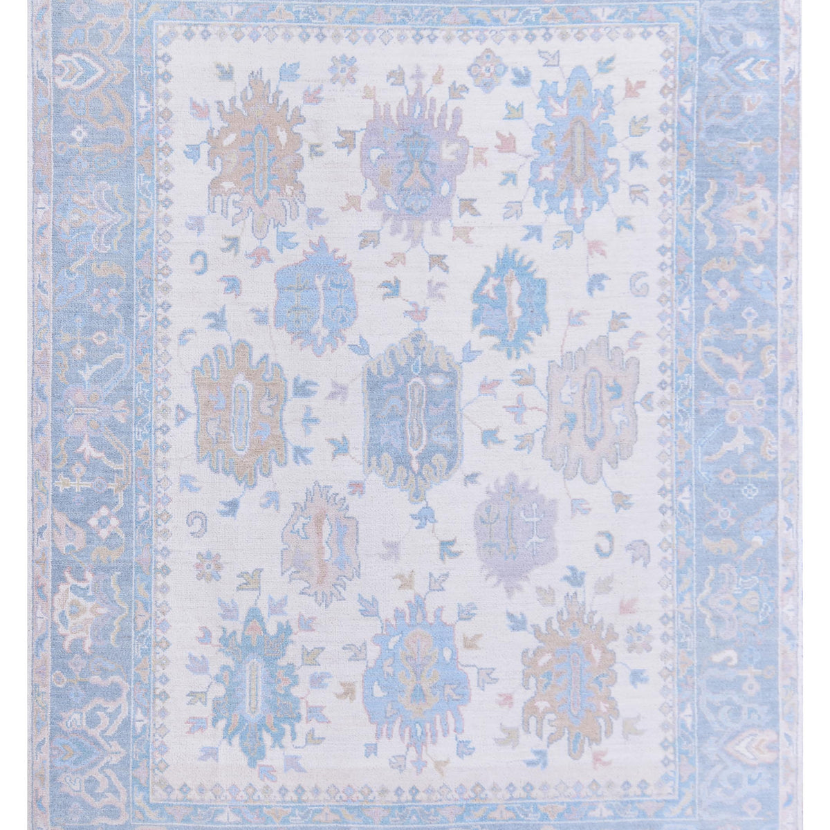 Pacific Ushak Wool Weft  Ivory Grey Transitional