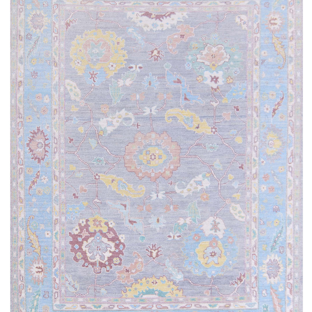 Pacific Ushak Wool Weft  Lilac Blue Transitional