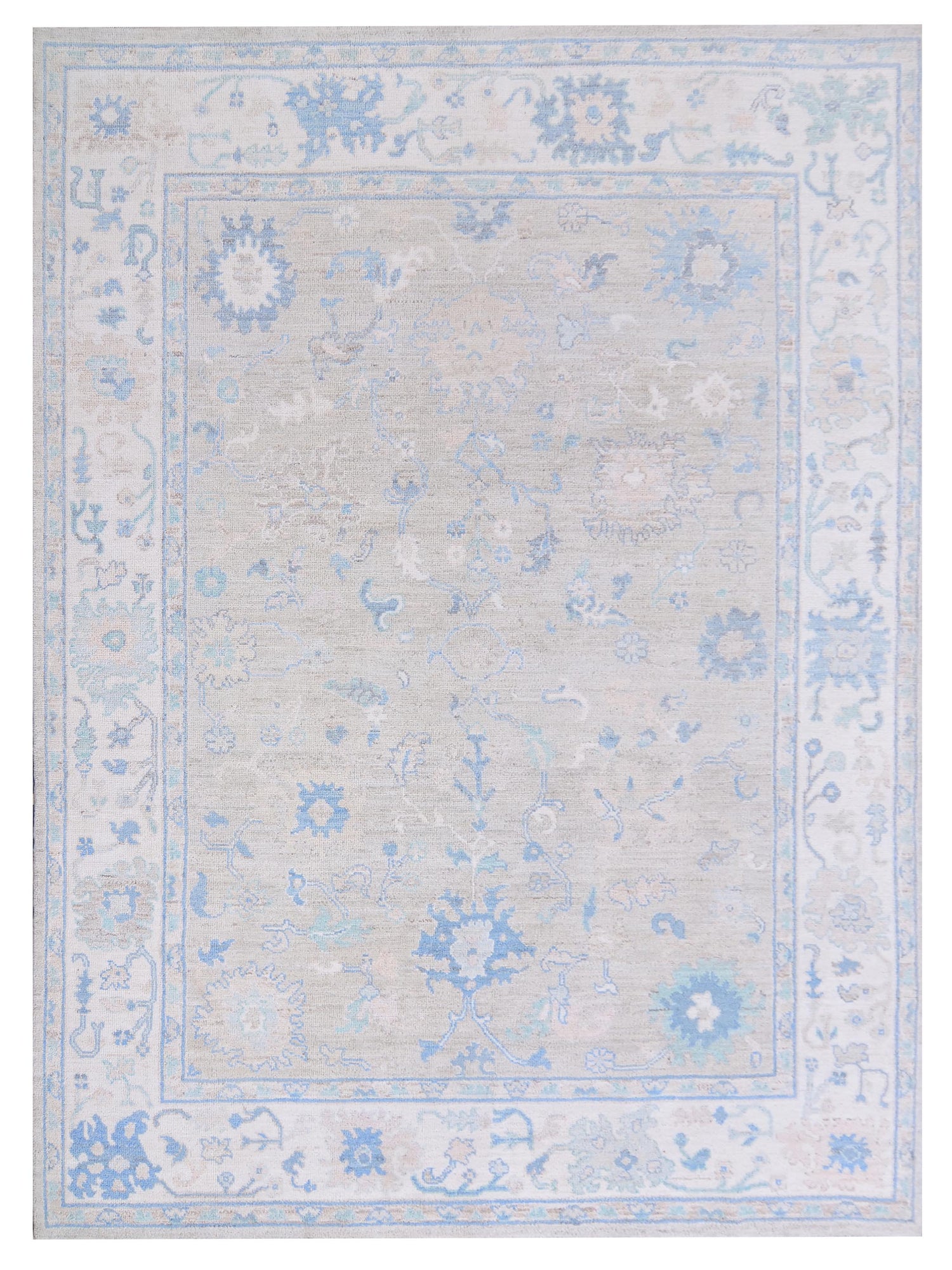 Pacific Ushak Wool Weft  Beige Ivory Transitional