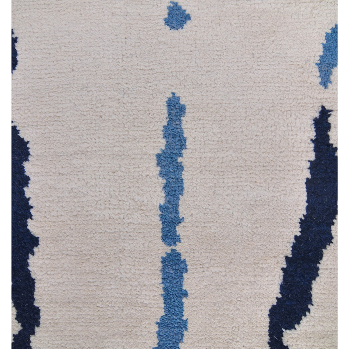 Pacific Moroccan 42820 Ivory Blue Transitional Hand Knotted Rug