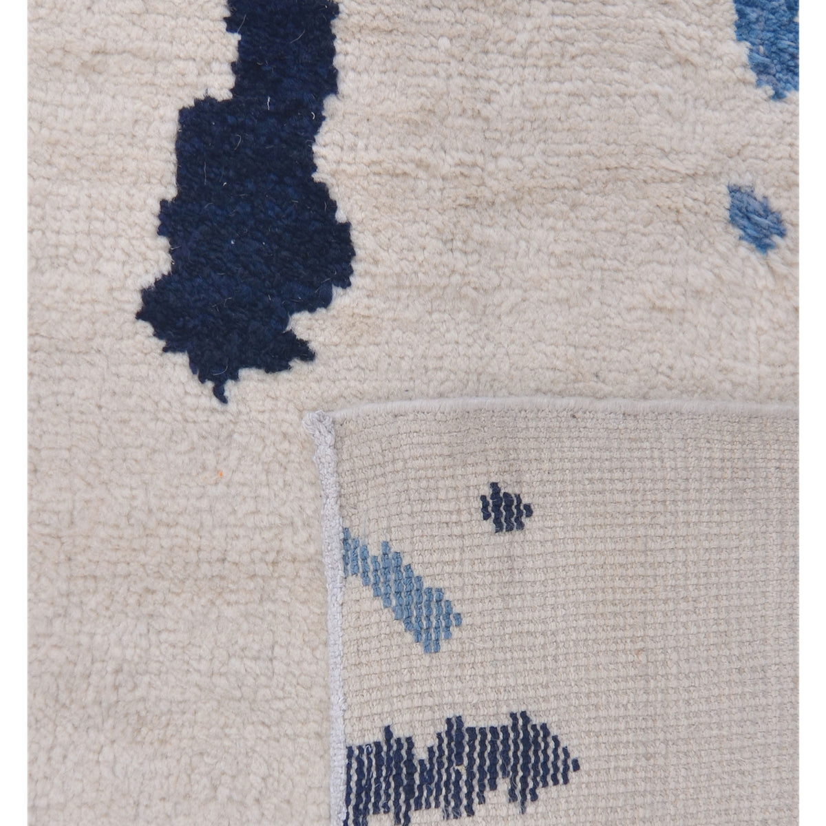 Pacific Moroccan 42820 Ivory Blue Transitional Hand Knotted Rug
