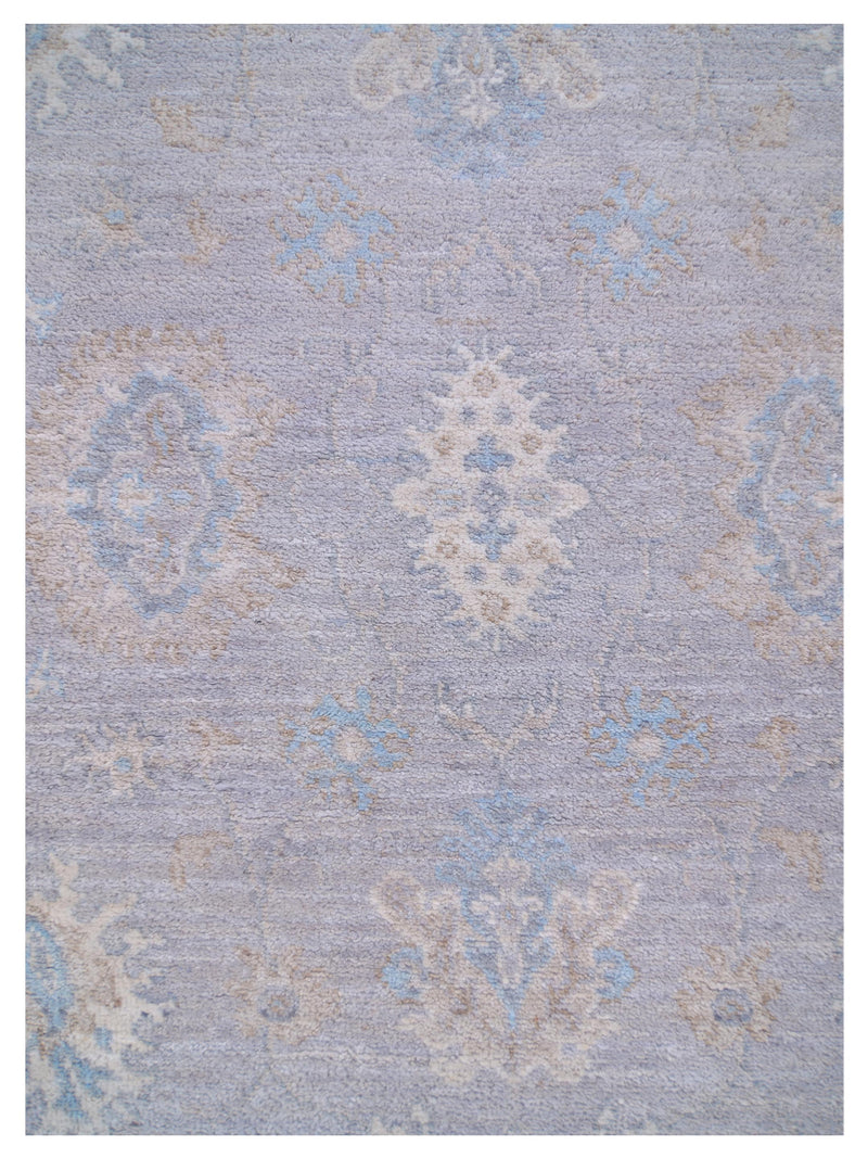 Pacific Ziegler 42829 Grey Ivory Transitional Hand Knotted Rug