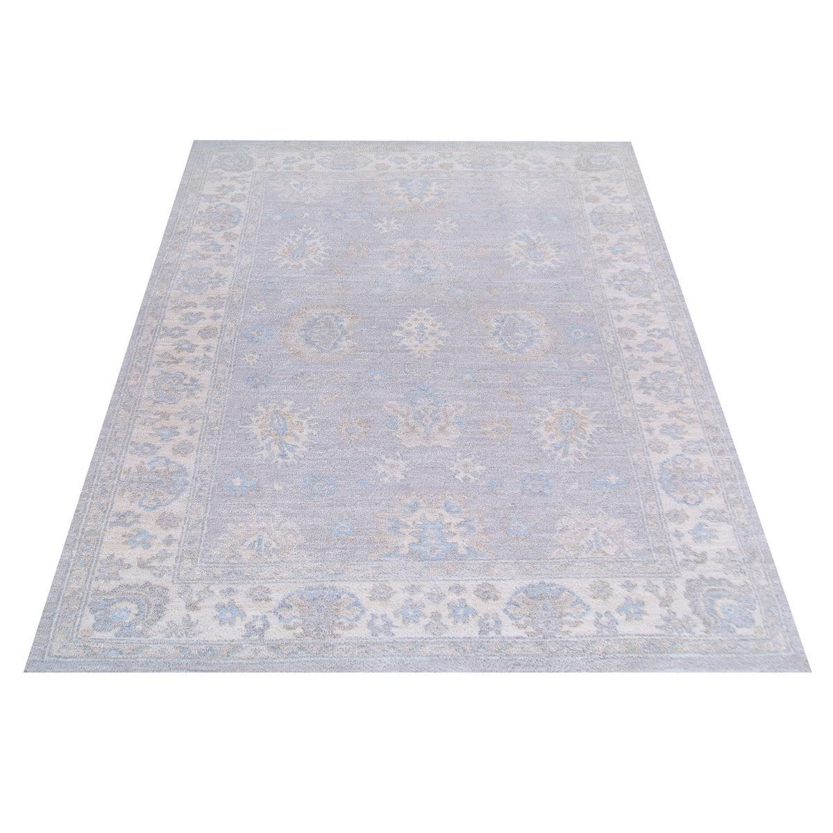 Pacific Ziegler 42830 Grey Ivory Transitional Hand Knotted Rug