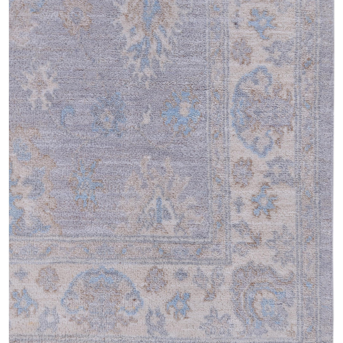 Pacific Ziegler 42830 Grey Ivory Transitional Hand Knotted Rug