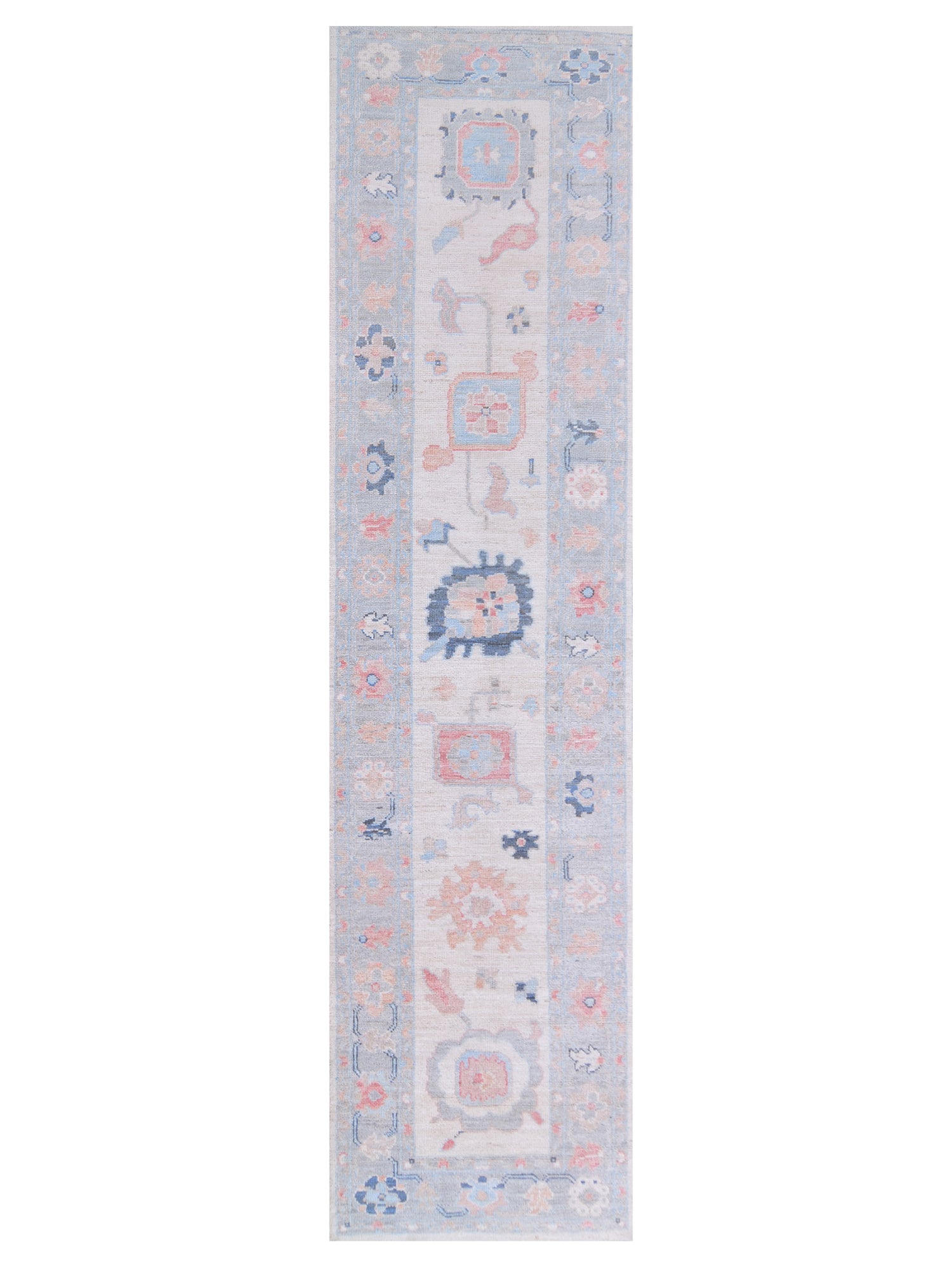 Pacific Ushak Wool Weft  Ivory Grey Transitional