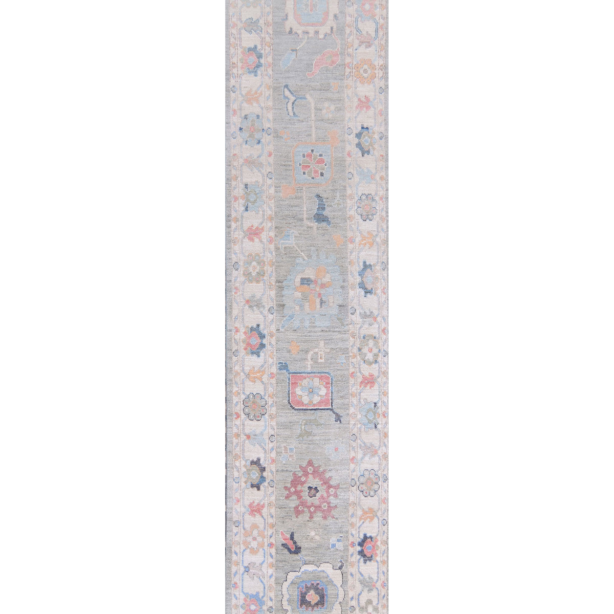 Pacific Ushak Wool Weft  Grey Ivory Transitional