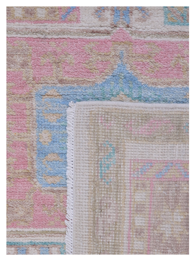 Pacific Ushak Wool Weft 42845 Ivory Lt.Green Transitional Hand Knotted Rug