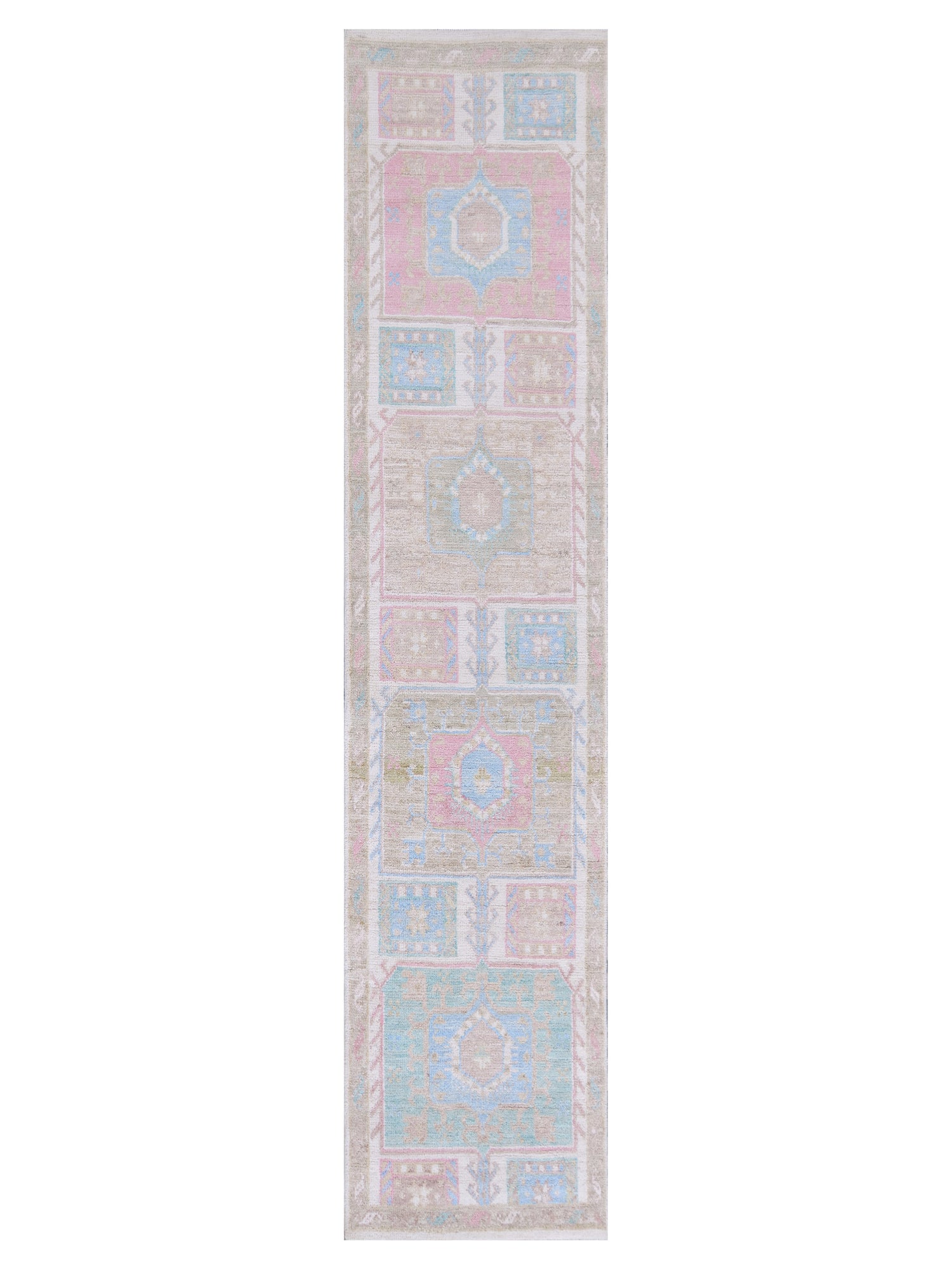 Pacific Ushak Wool Weft  Ivory Lt.Green Transitional