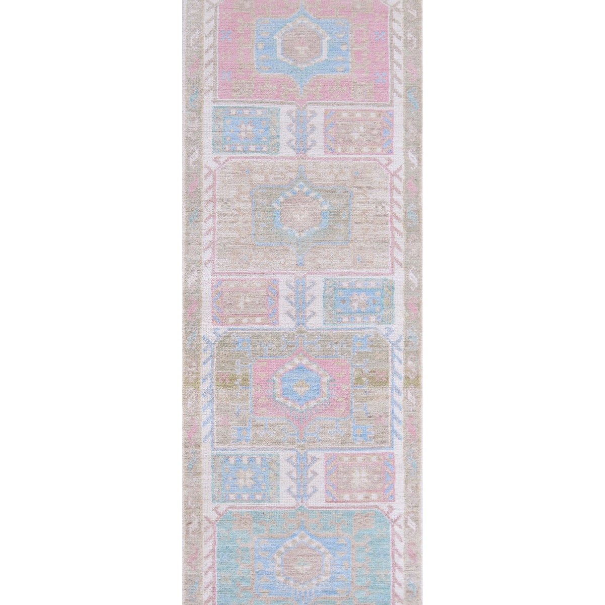 Pacific Ushak Wool Weft  Ivory Lt.Green Transitional