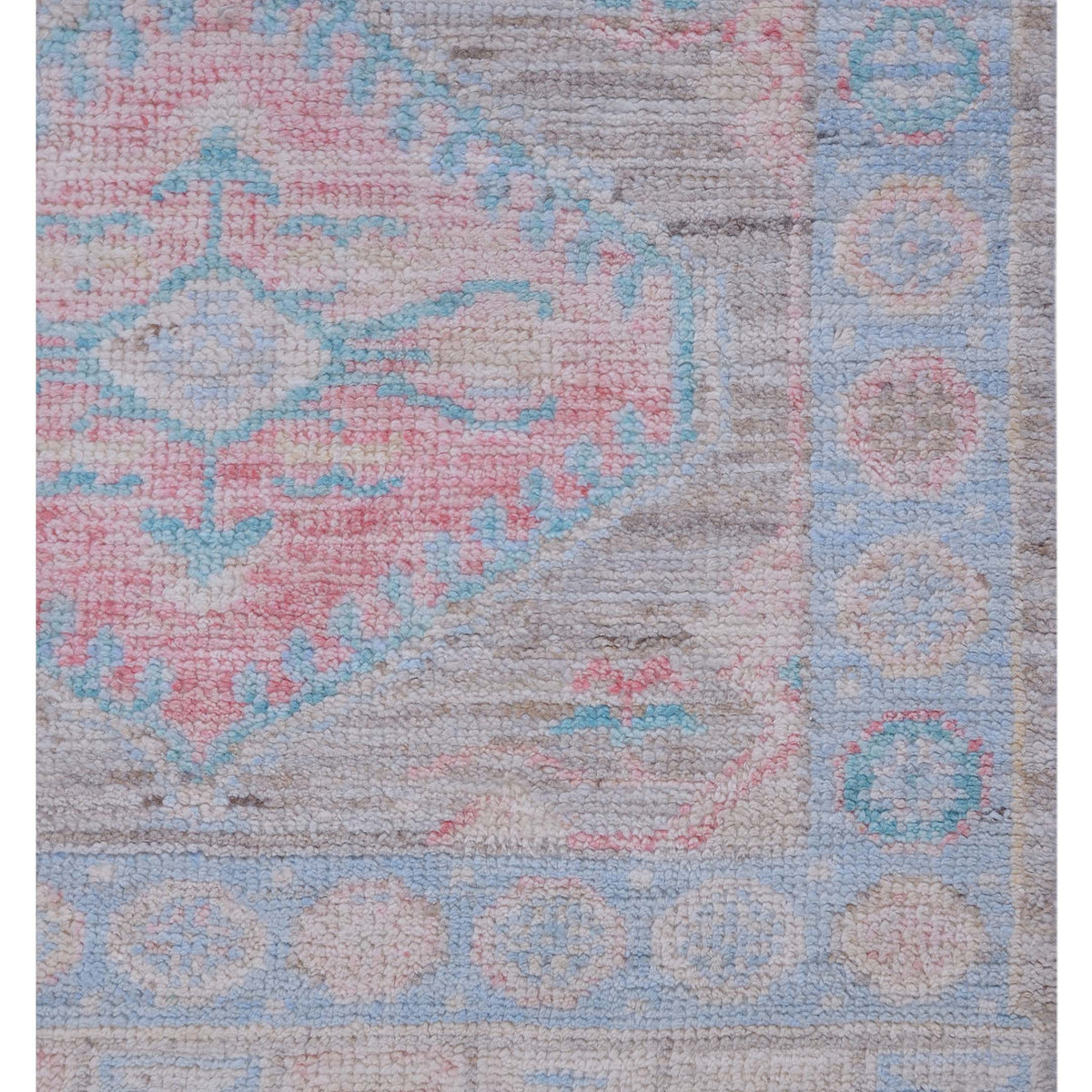 Pacific Ushak Wool Weft 42849 Natural Blue Transitional Hand Knotted Rug