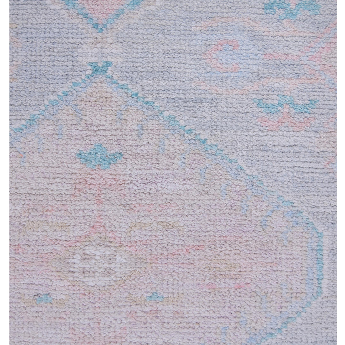 Pacific Ushak Wool Weft 42855 Grey Ivory Transitional Hand Knotted Rug