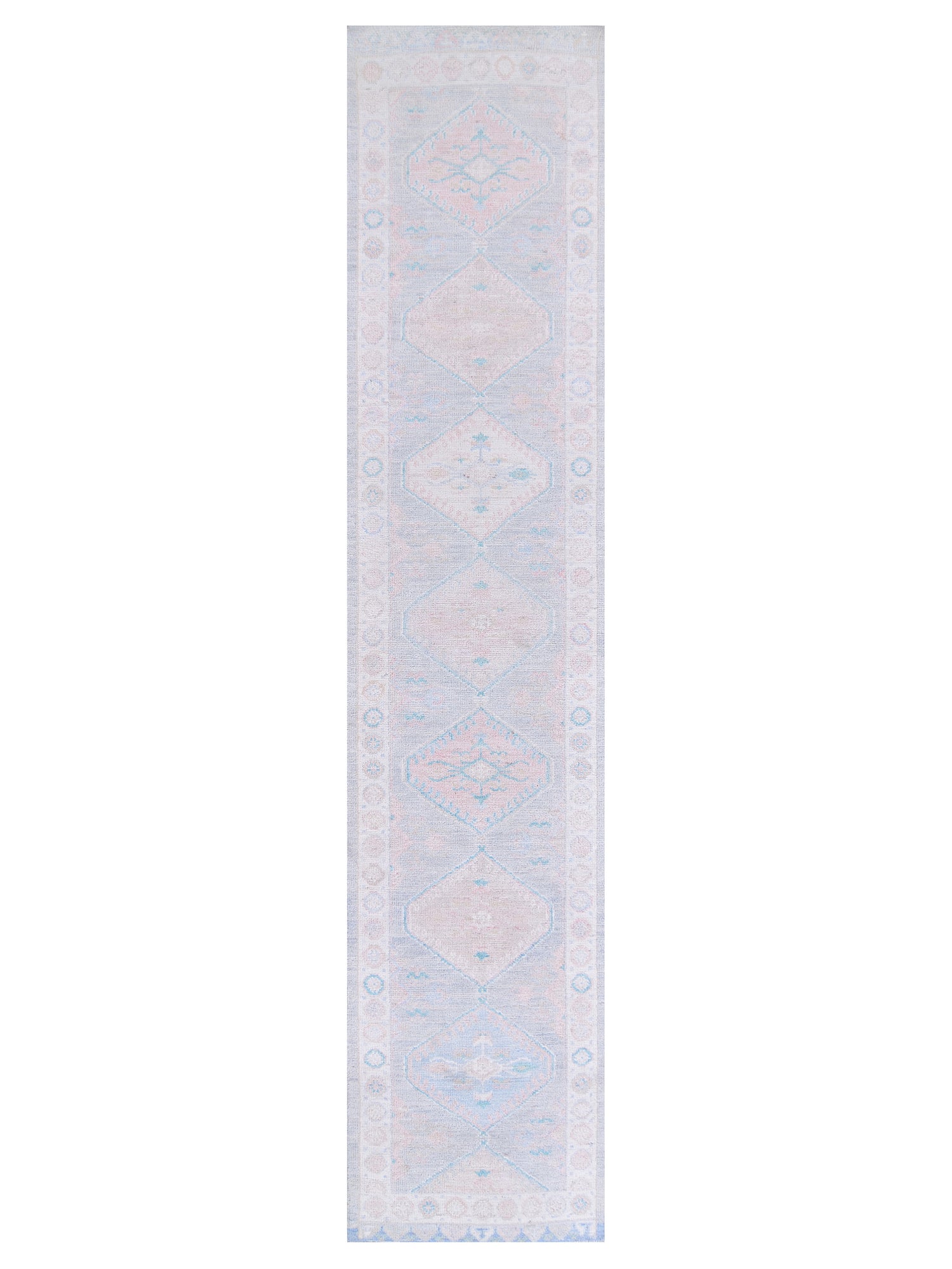 Pacific Ushak Wool Weft  Grey Ivory Transitional