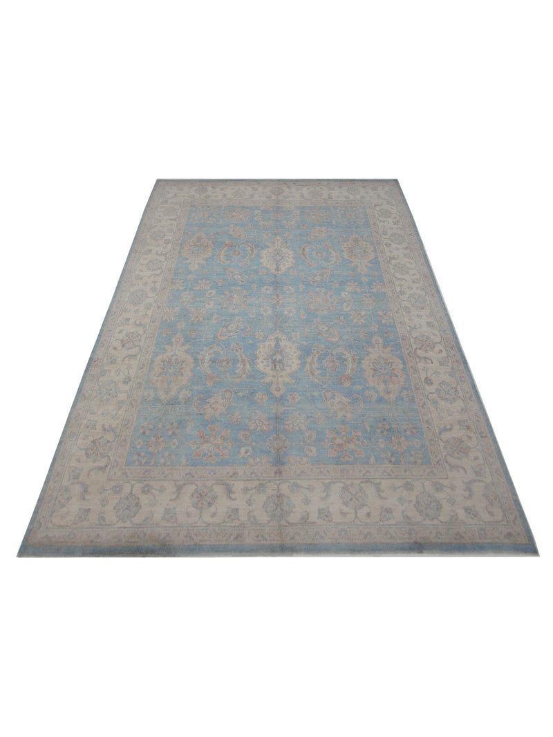 Pacific Ziegler 42857 Blue Ivory Transitional Hand Knotted Rug